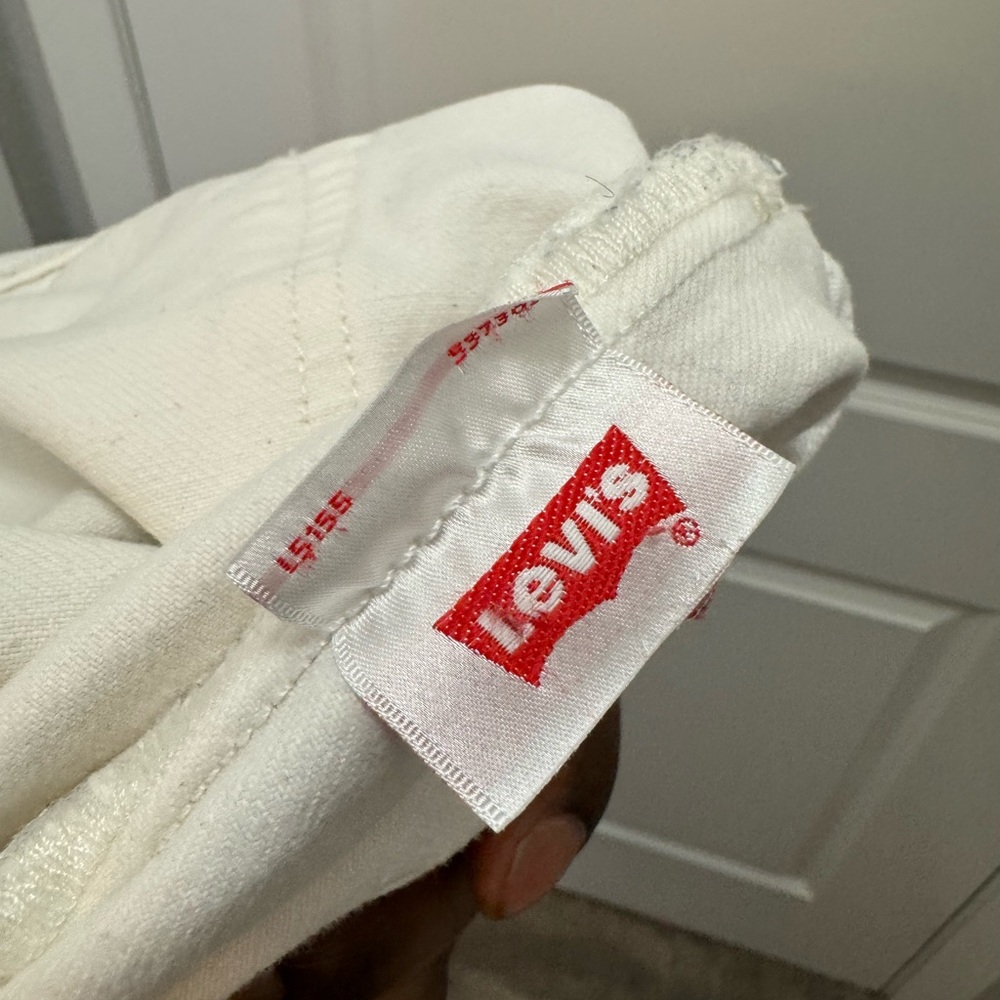 Levis 501 Original Fit 100% Cotton Jeans White - Picture 8 of 11